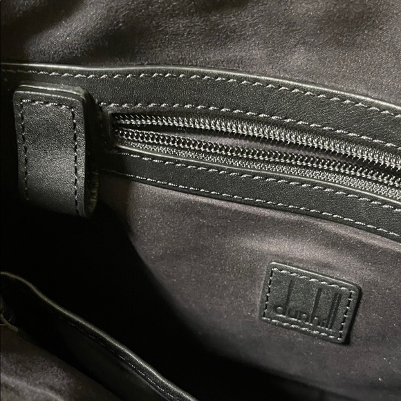 Dunhill Men's Coated Canvas Messenger Bag with Leather Trim - Picture 8 of 12